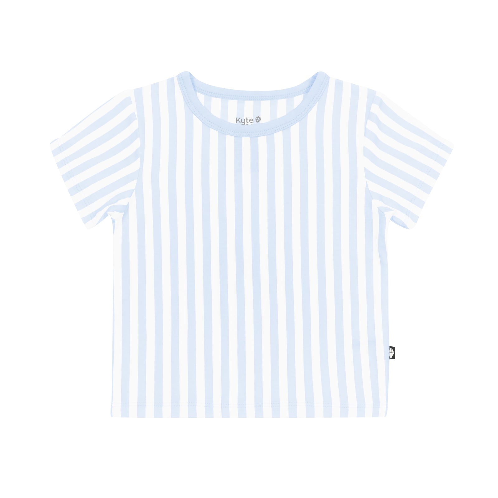 Toddler Basic Tee in Small Mist Stripe - Image 2