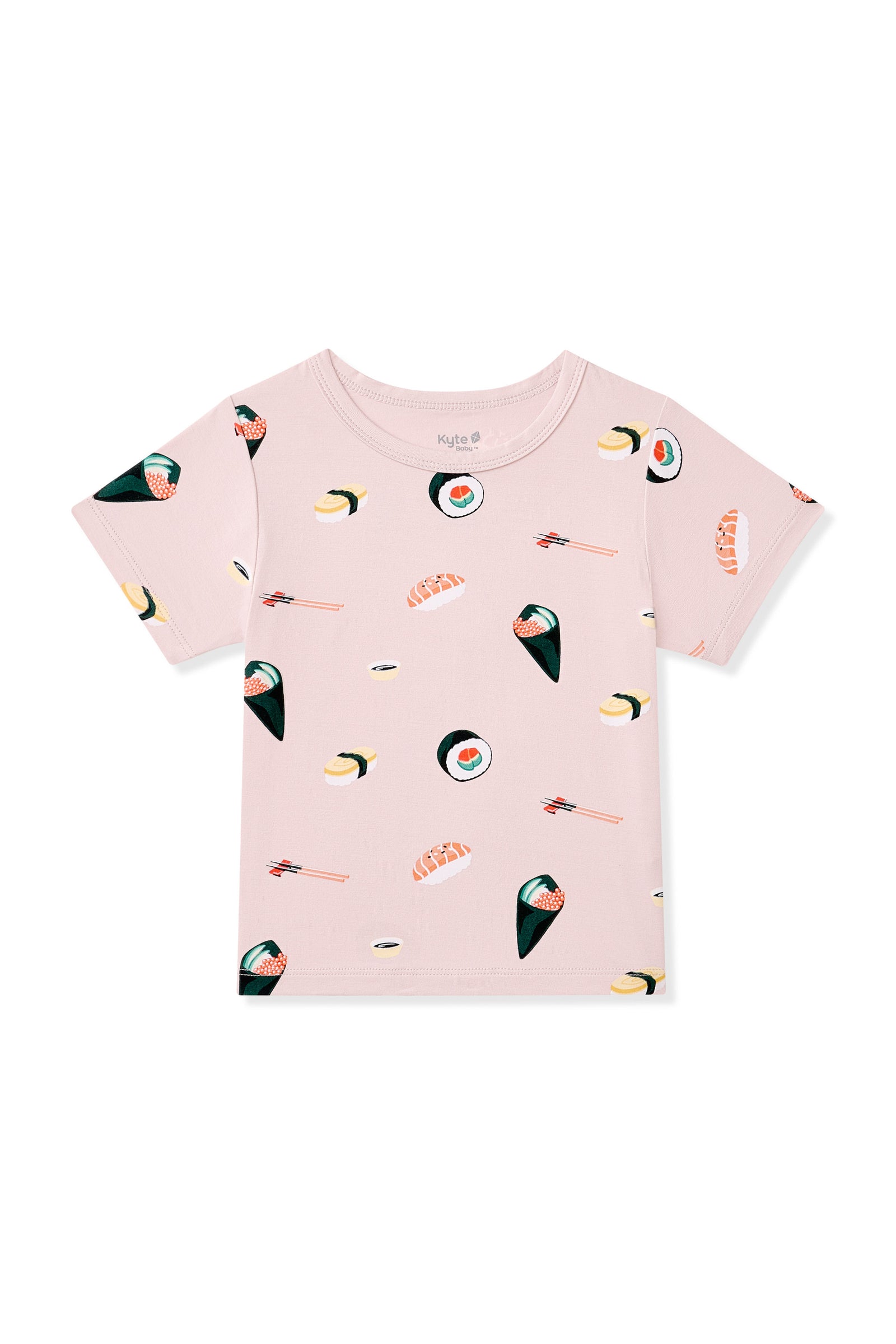 Toddler Basic Tee in Blush Sushi - Image 2
