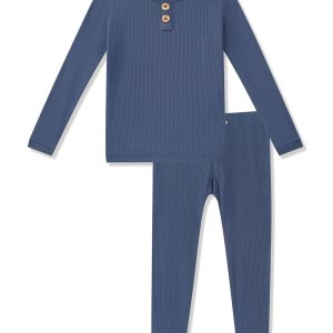 Ribbed Henley Set in Oxford