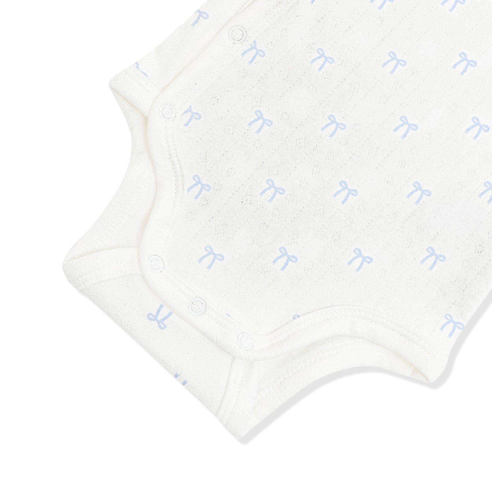 Pointelle Kimono Bodysuit in Sweet Blue Bow - Image 4