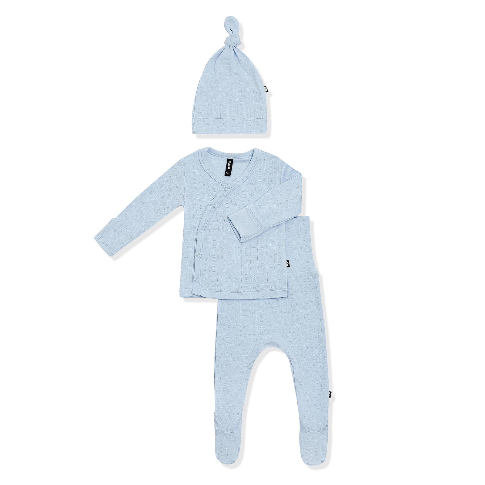 Pointelle Take Me Home Set with Cap in Breeze - Image 2