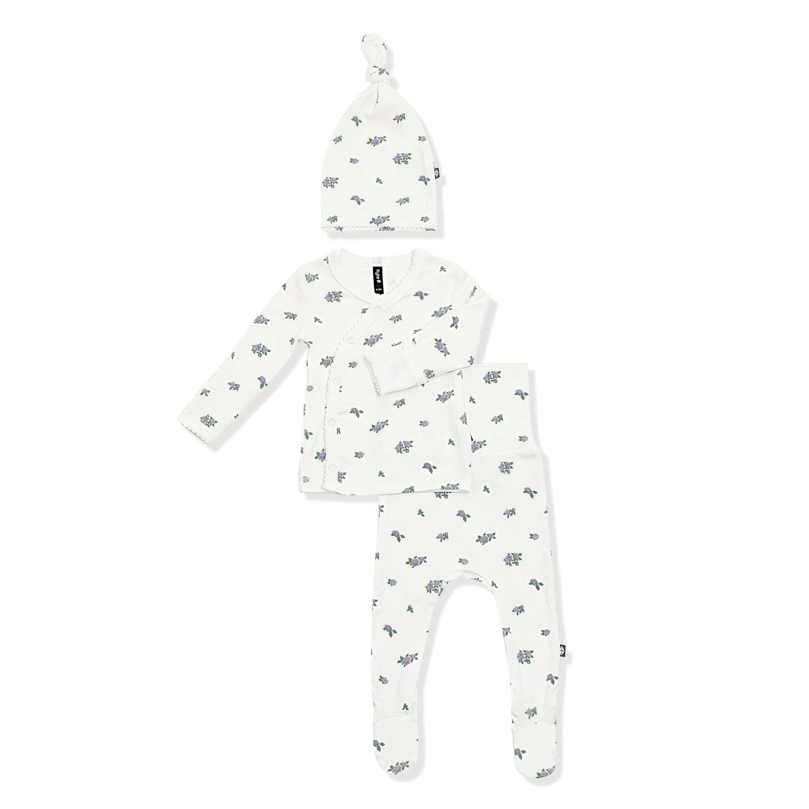 Pointelle Take Me Home Set with Cap in Spray Rose - Image 2