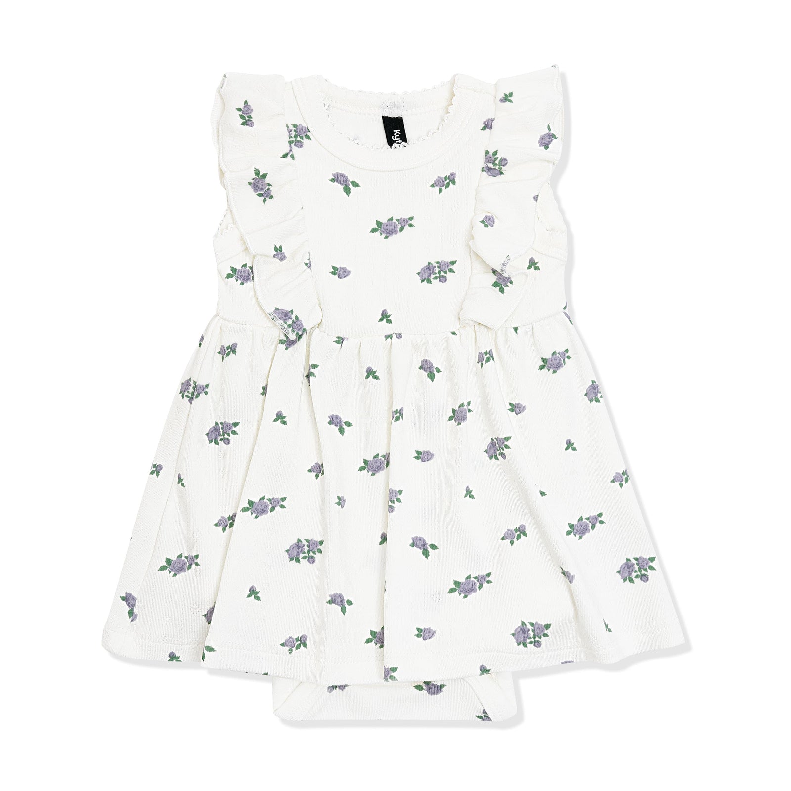 Pointelle Bodysuit Dress in Spray Rose - Image 2