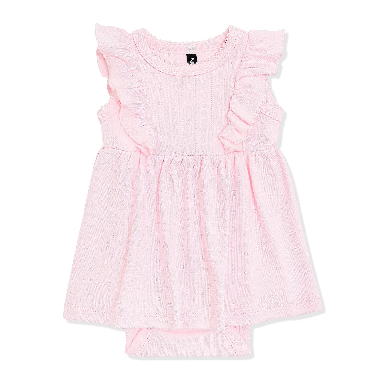 Pointelle Bodysuit Dress in Sakura - Image 2