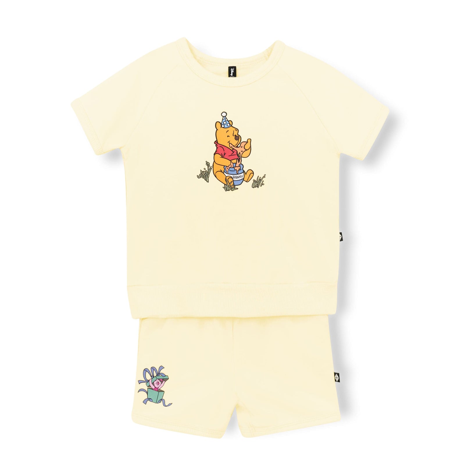 Short Sleeve Jogger Set in Winnie the Pooh on Chamomile - Image 2