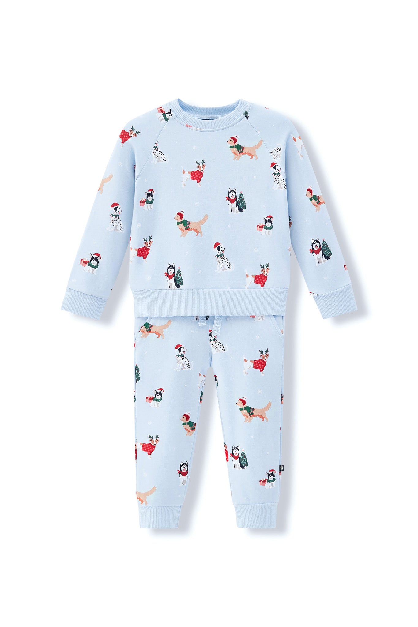 Long Sleeve Jogger Set in Holiday Pups - Image 2
