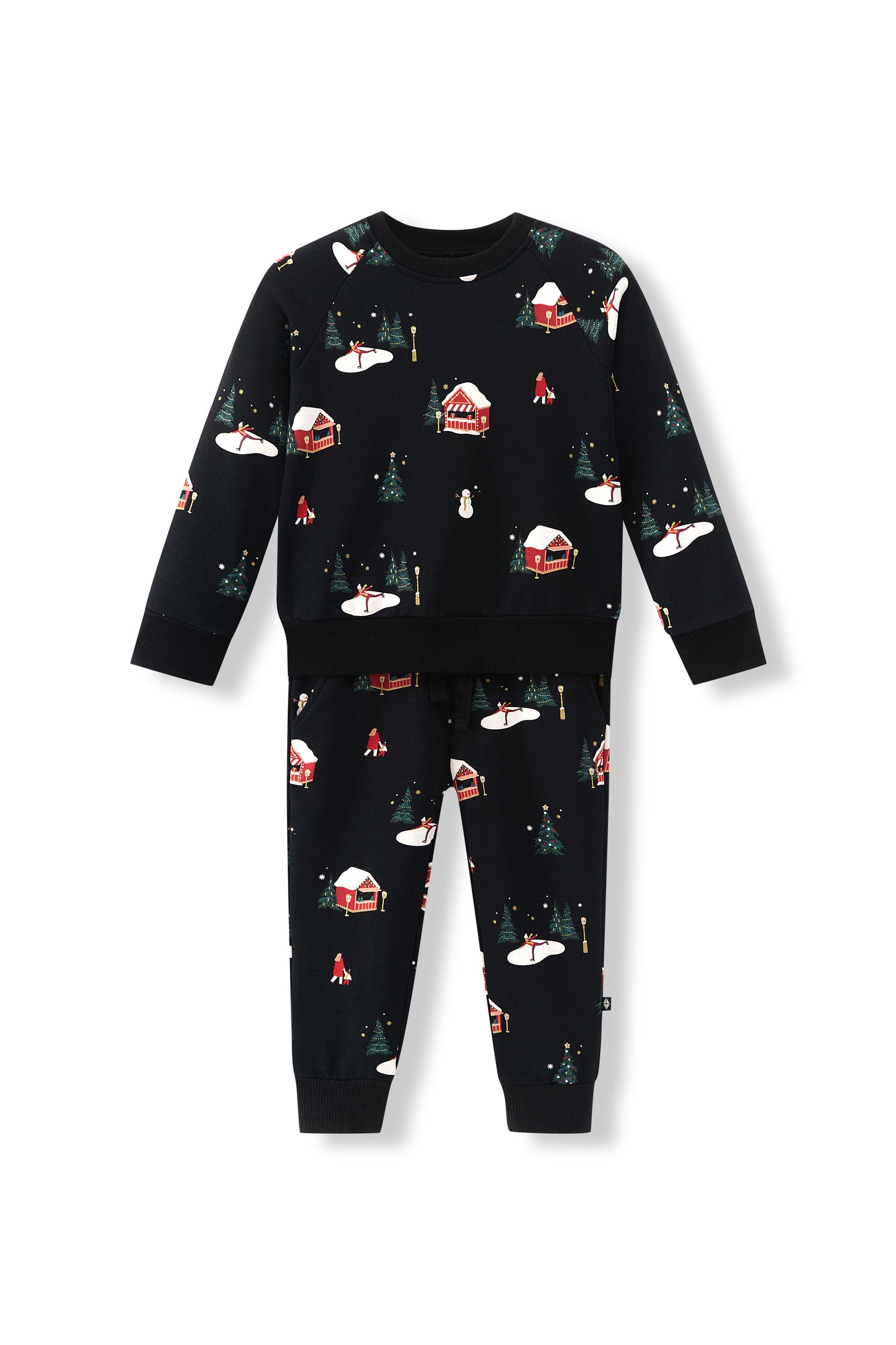 Long Sleeve Jogger Set in Winter Wonderland - Image 2