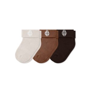 Baby 3-Pack Socks in Cafe