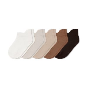 Ankle Socks Combo 5-Pack in Cafe