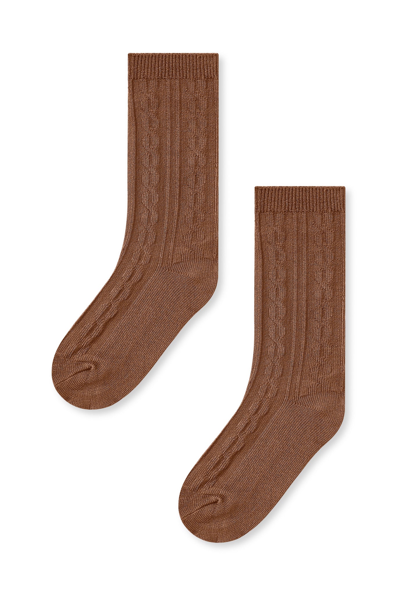 Knee High Socks in Latte - Image 2