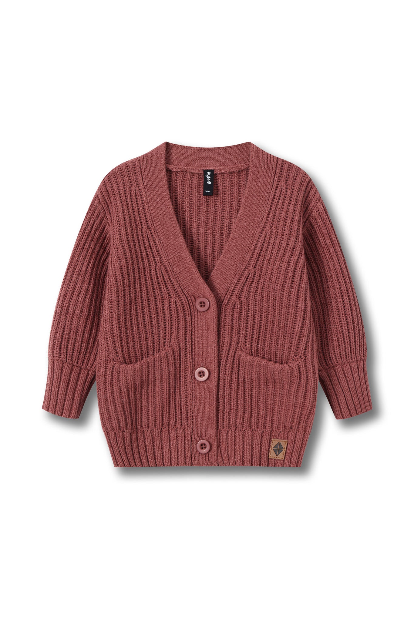 Chunky Knit Oversized Cardigan in Ember - Image 2