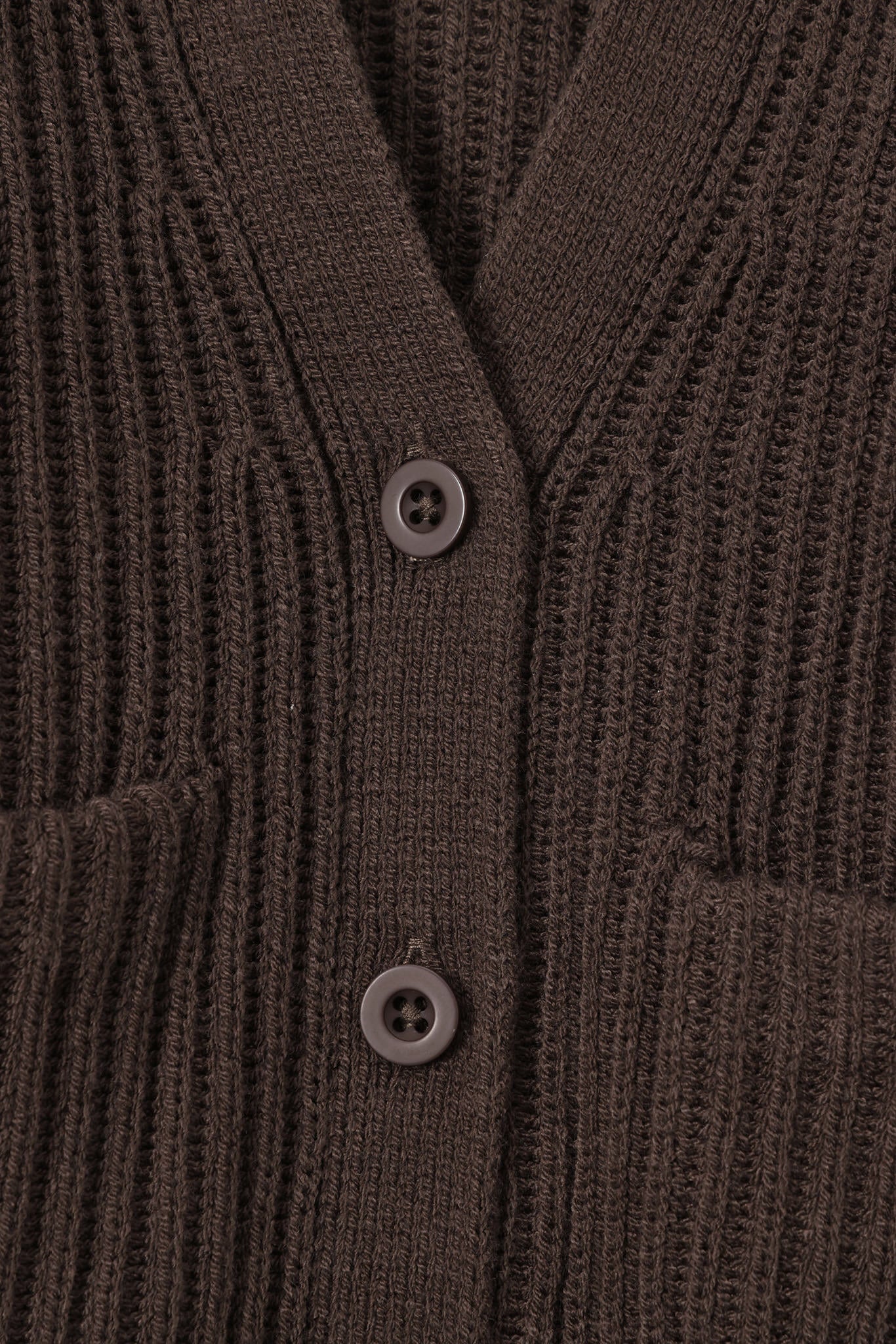 Chunky Knit Oversized Cardigan in Espresso - Image 7
