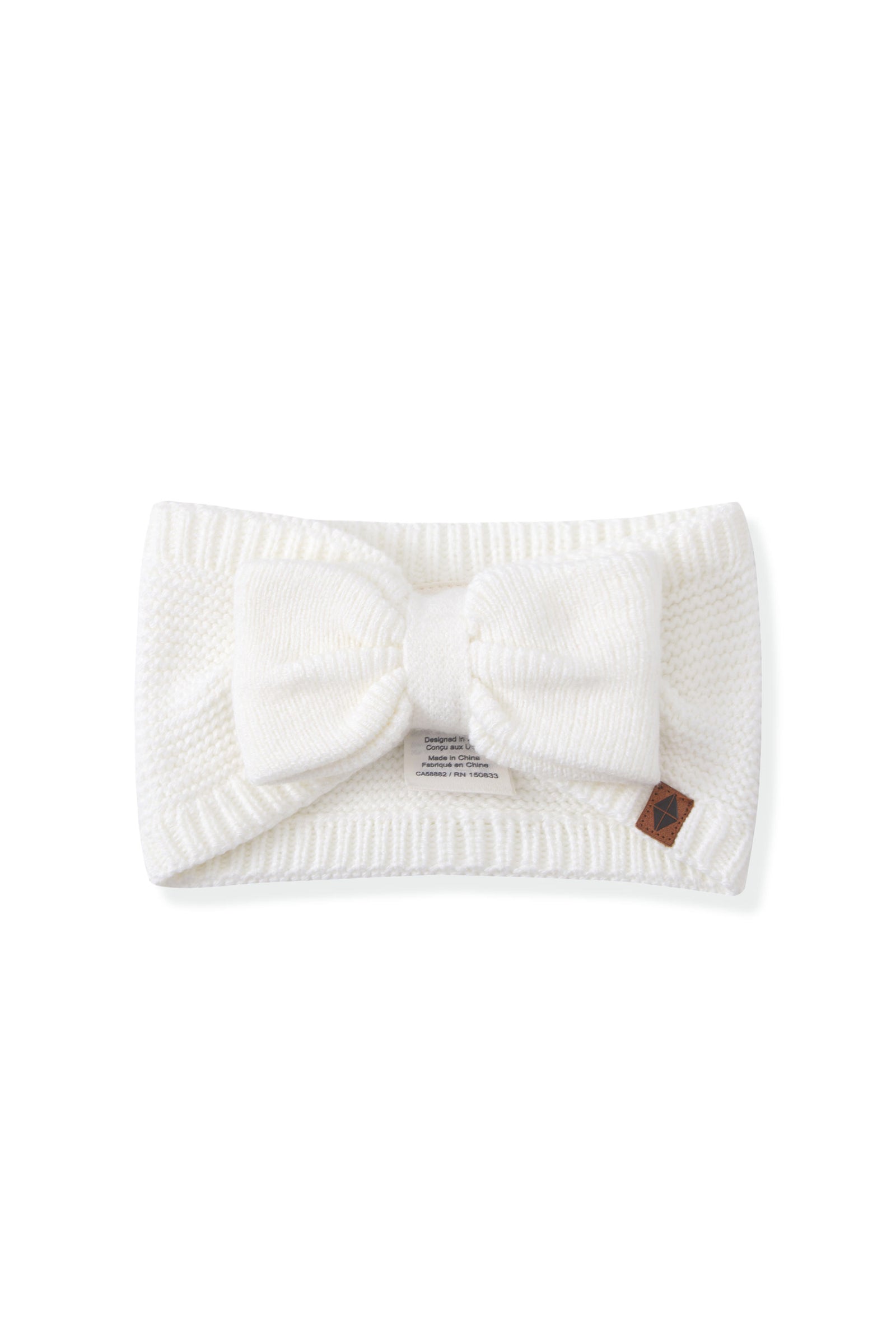 Chunky Knit Bow Headband in Cloud - Image 2