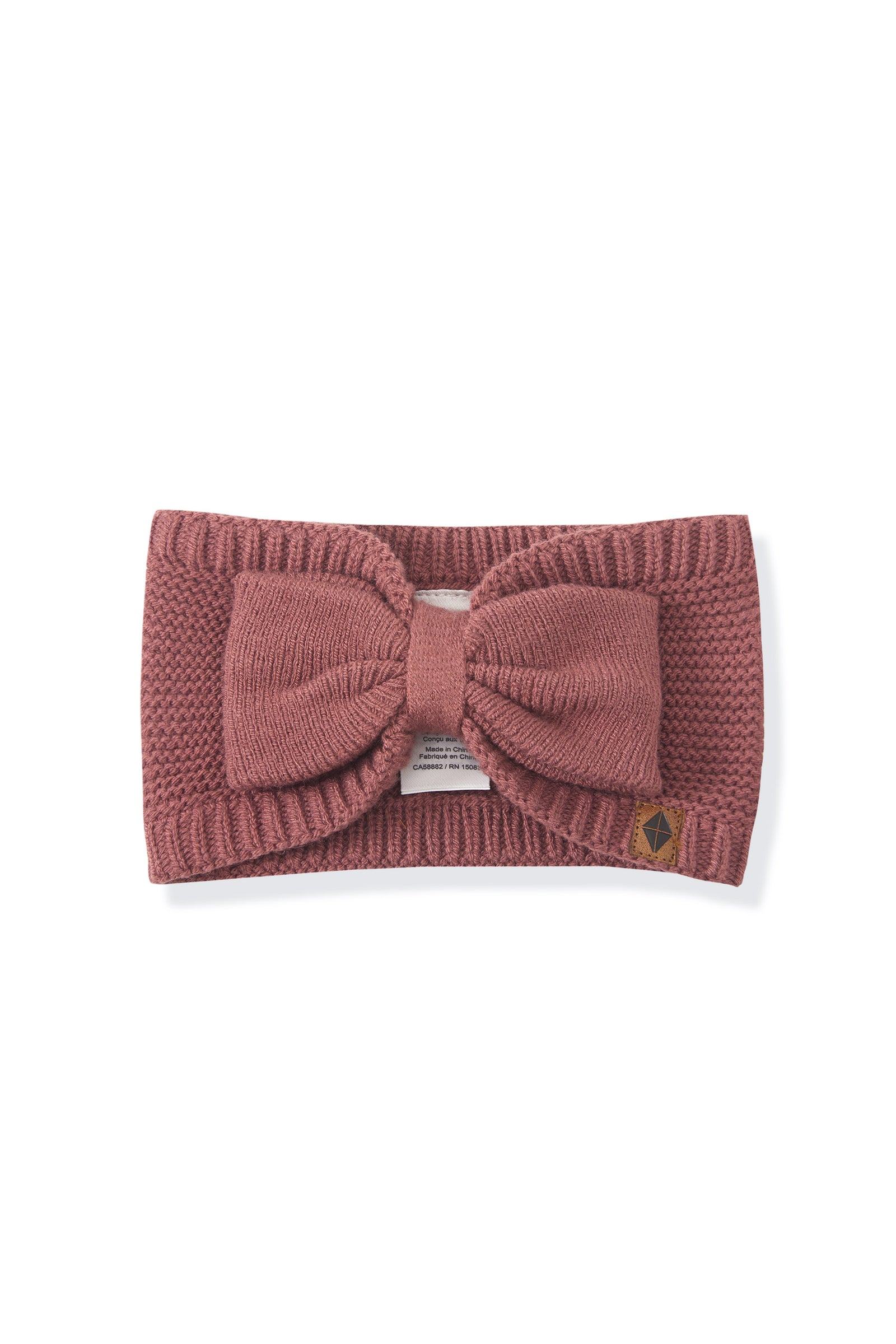 Chunky Knit Bow Headband in Ember - Image 2