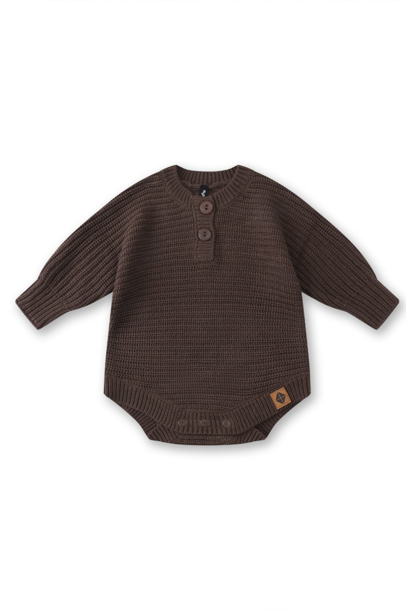 Chunky Knit Romper in Espresso - Image 2