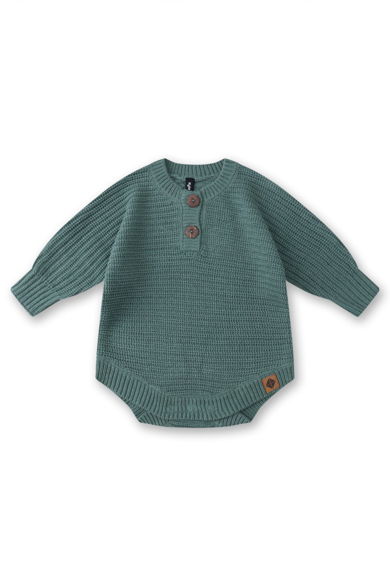 Chunky Knit Romper in Pine - Image 2