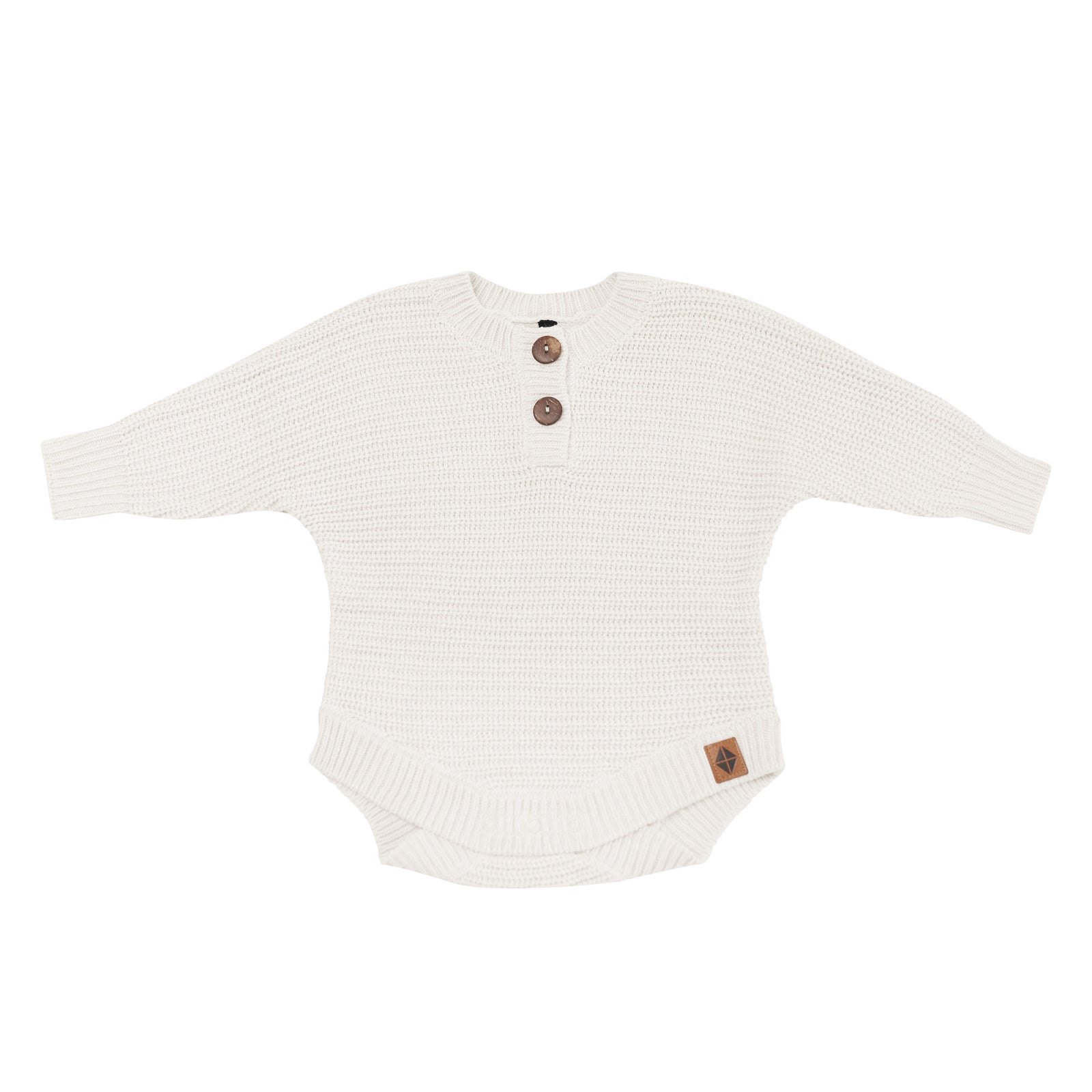 Chunky Knit Romper in Oat - Image 2