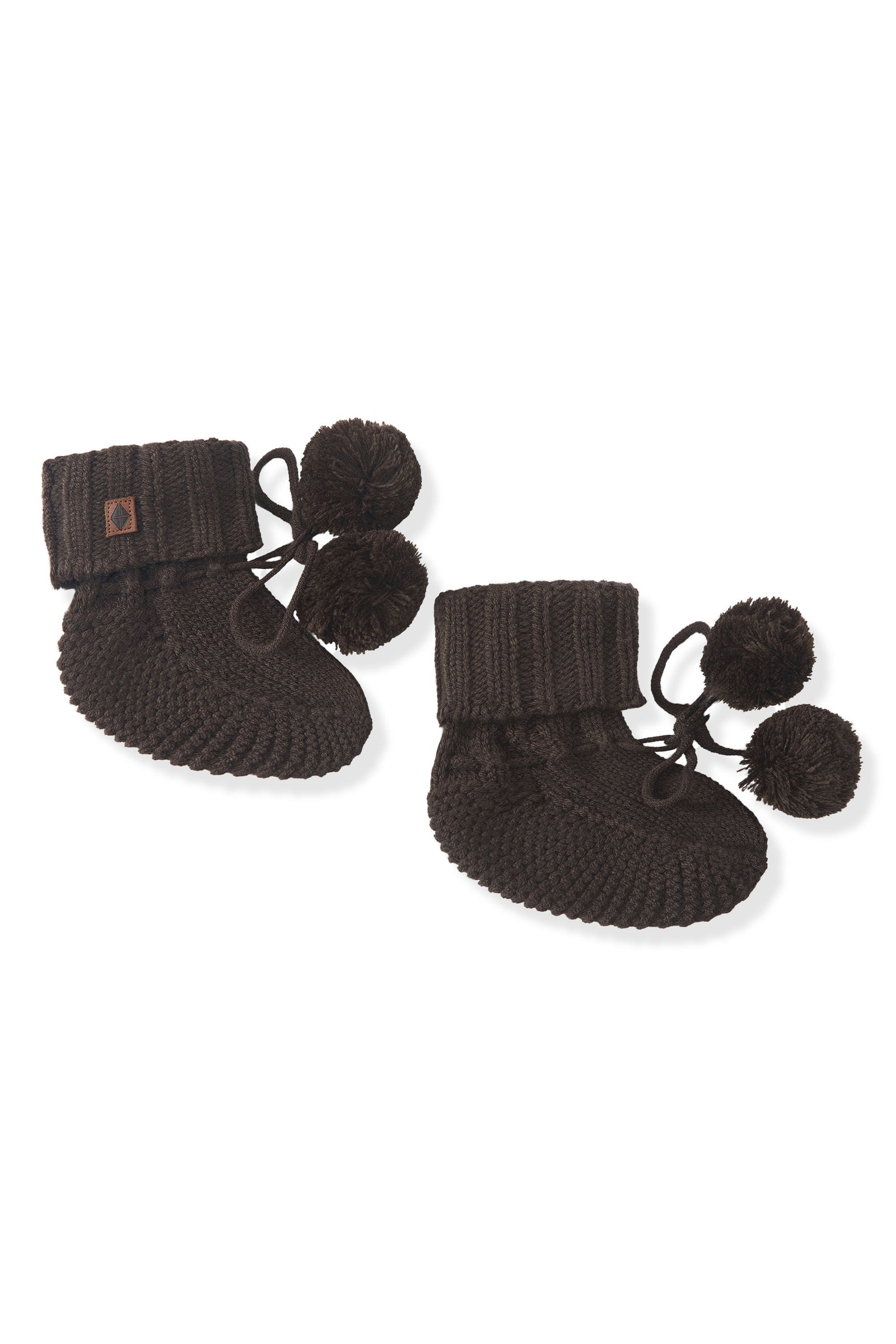 Knit Booties in Espresso - Image 2