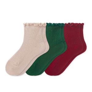 Ruffle Socks Combo 3-Pack in Holiday