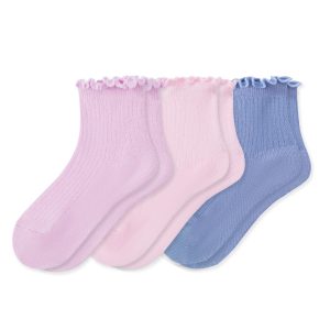 Ruffle Socks Combo 3-Pack in Petal