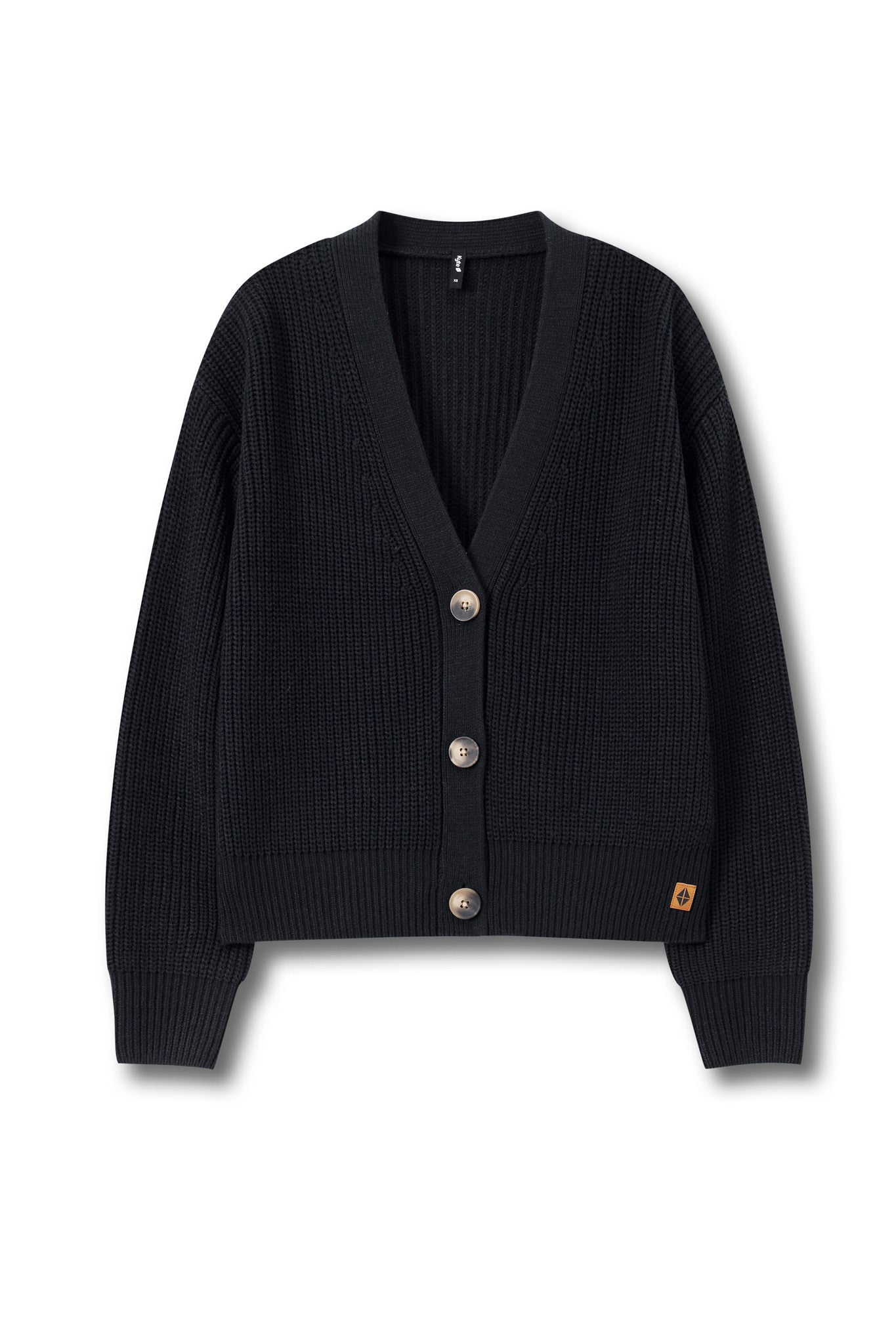 Chunky Knit Women's Cropped Cardigan in Midnight - Image 7