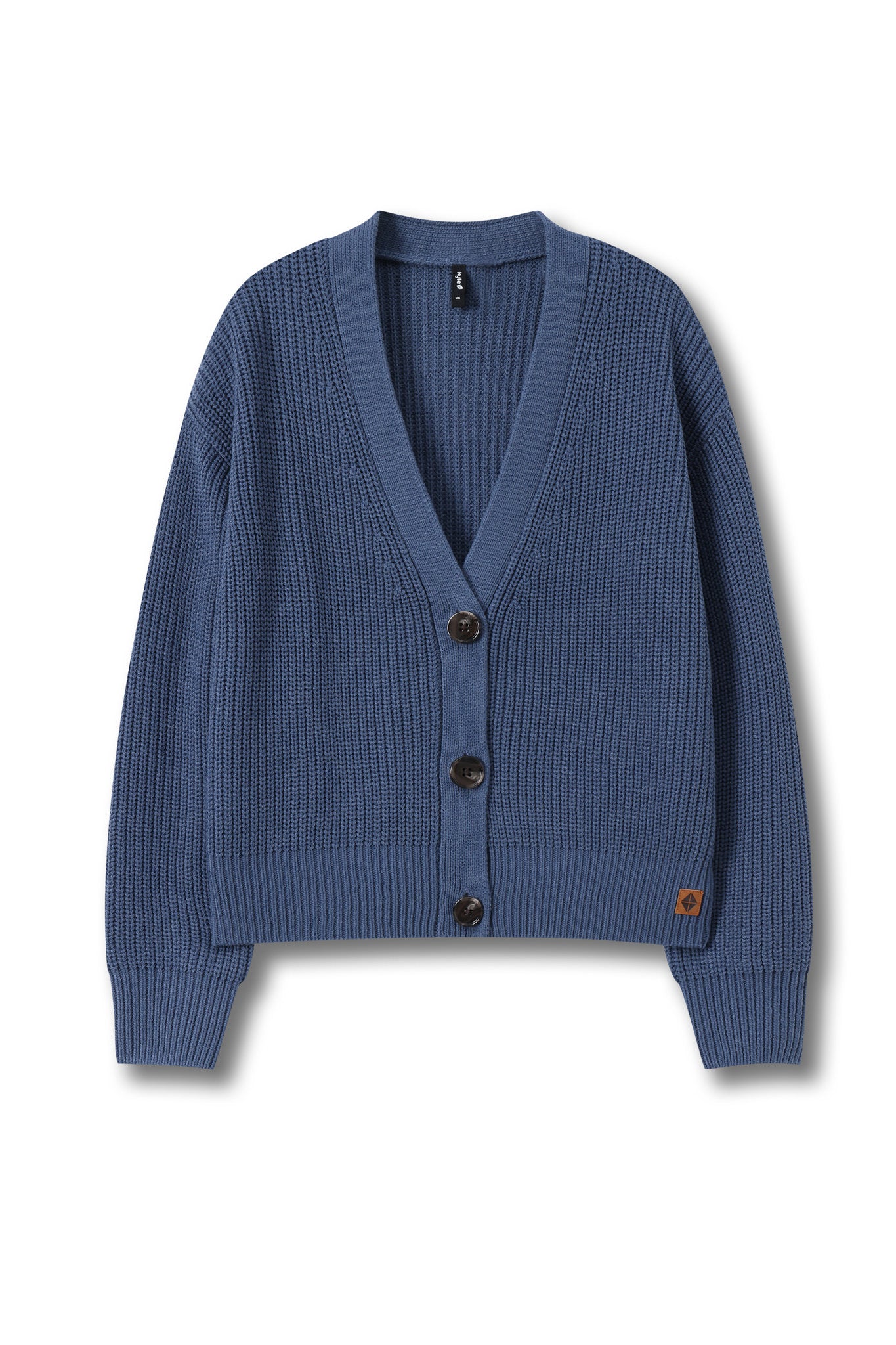 Chunky Knit Women's Cropped Cardigan In Oxford - Image 7