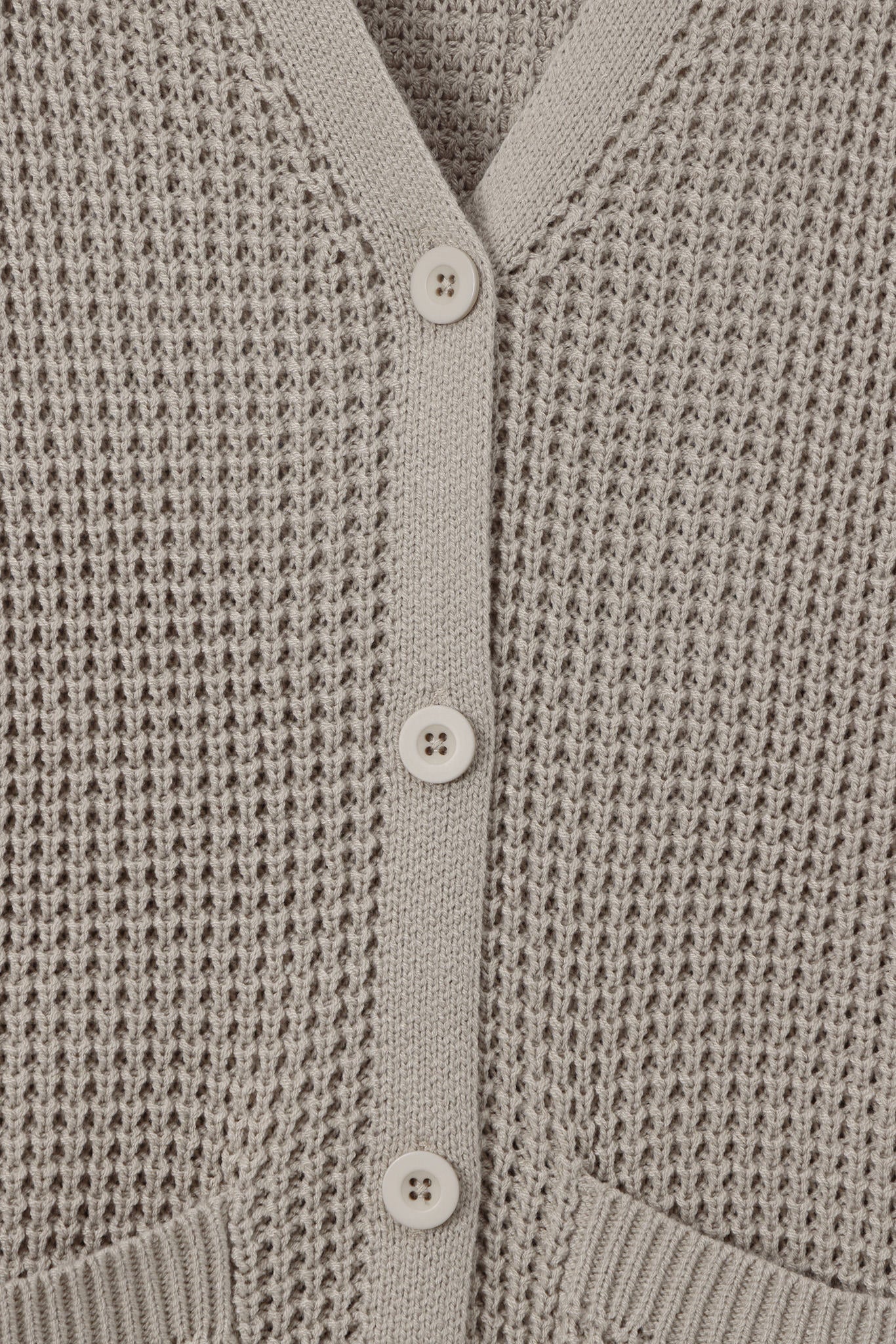 Chunky Knit Women's Waffle Cardigan in Almond - Image 8