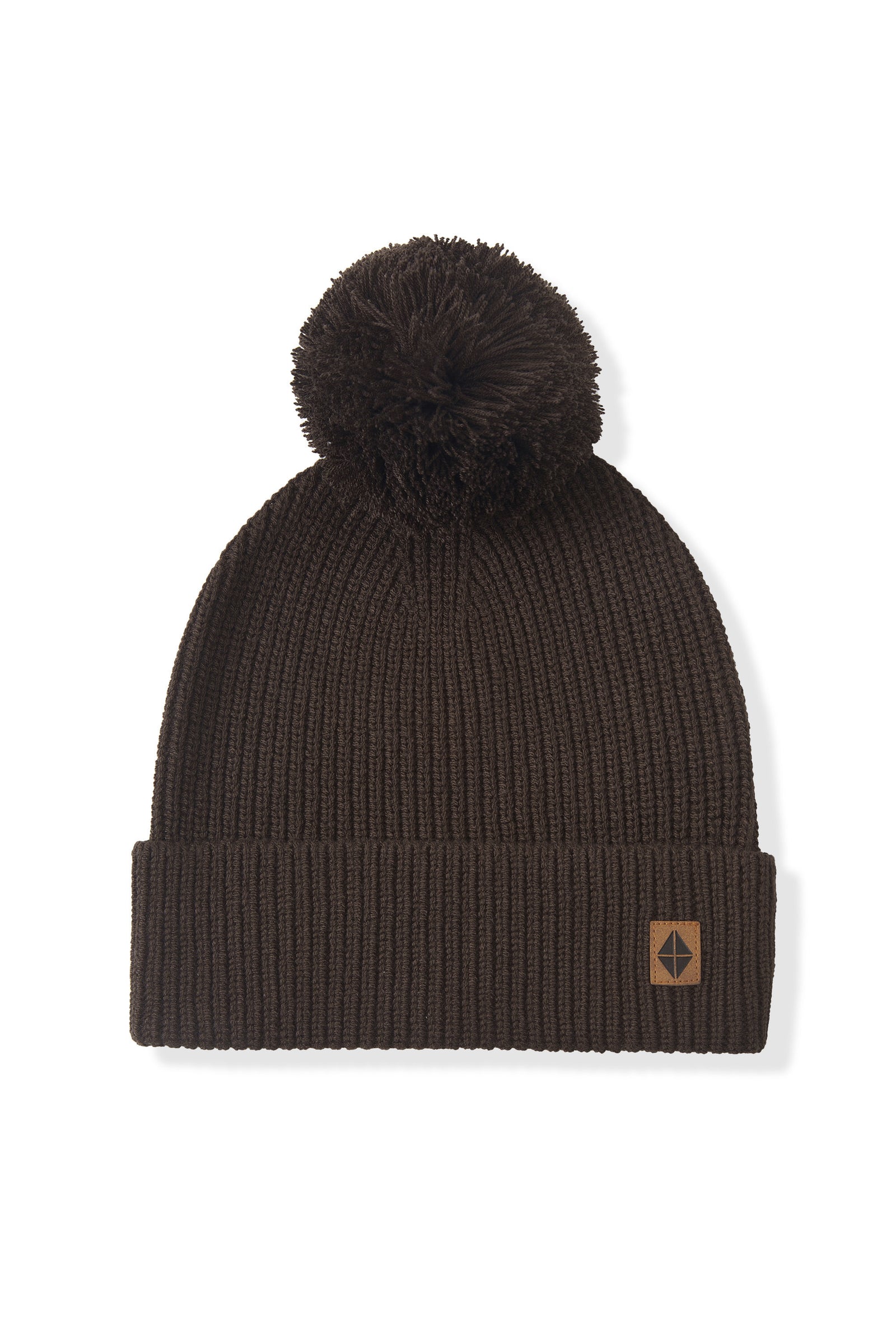 Chunky Knit Adult Pom in Espresso - Image 3