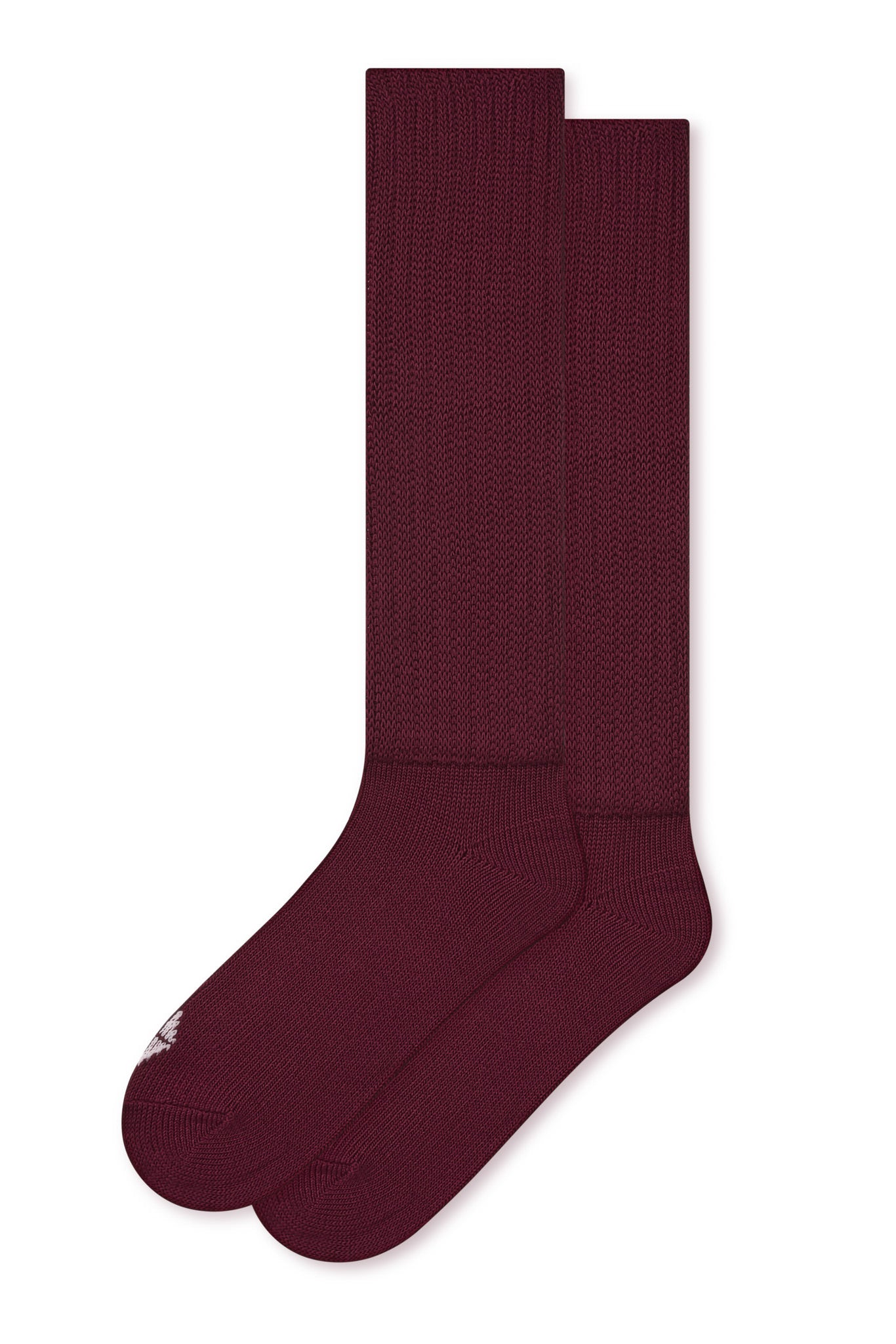 Adult Scrunch Socks in Burgundy - Image 2