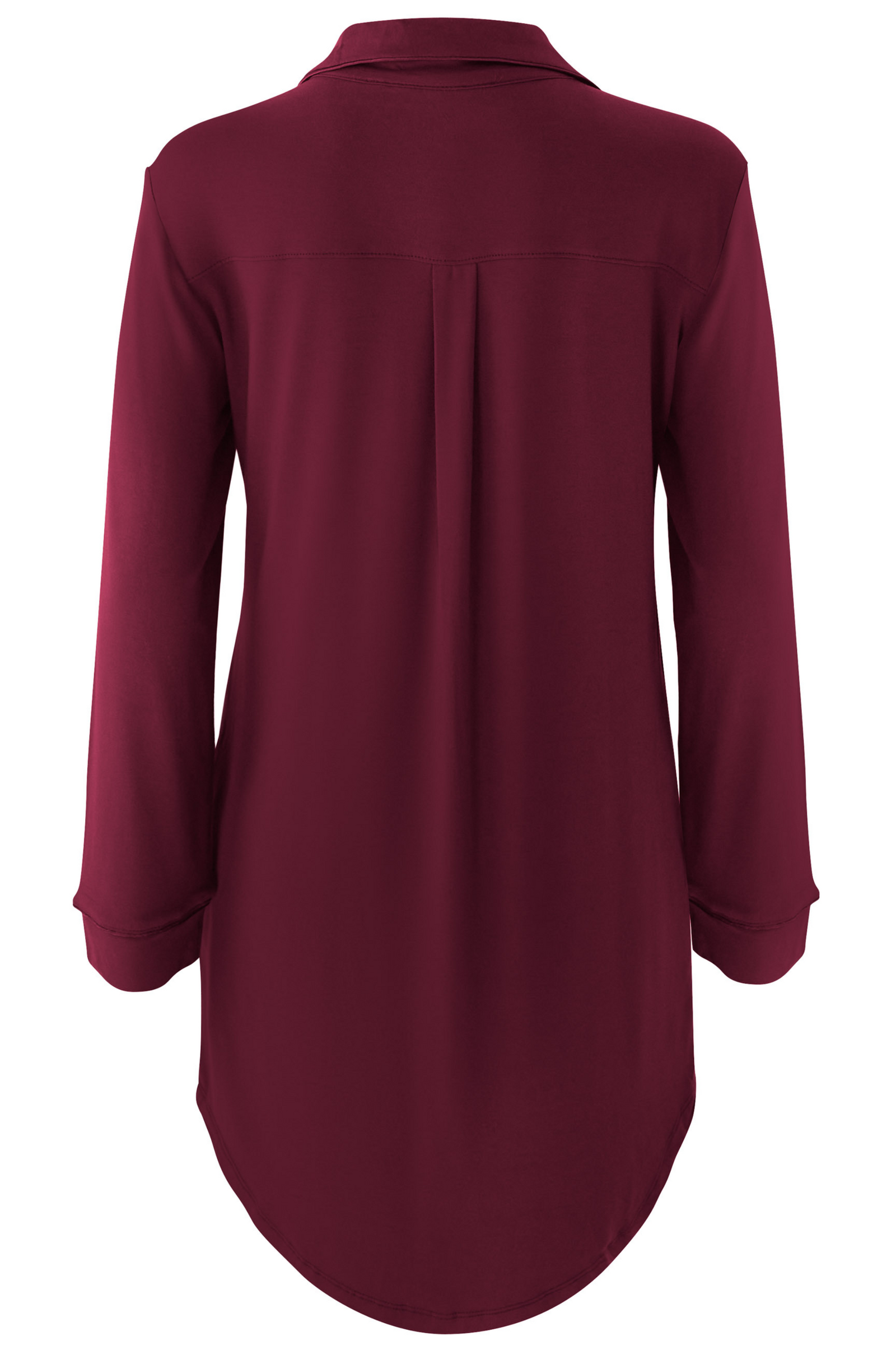 Long Sleeve Women’s Nightshirt in Burgundy - Image 6