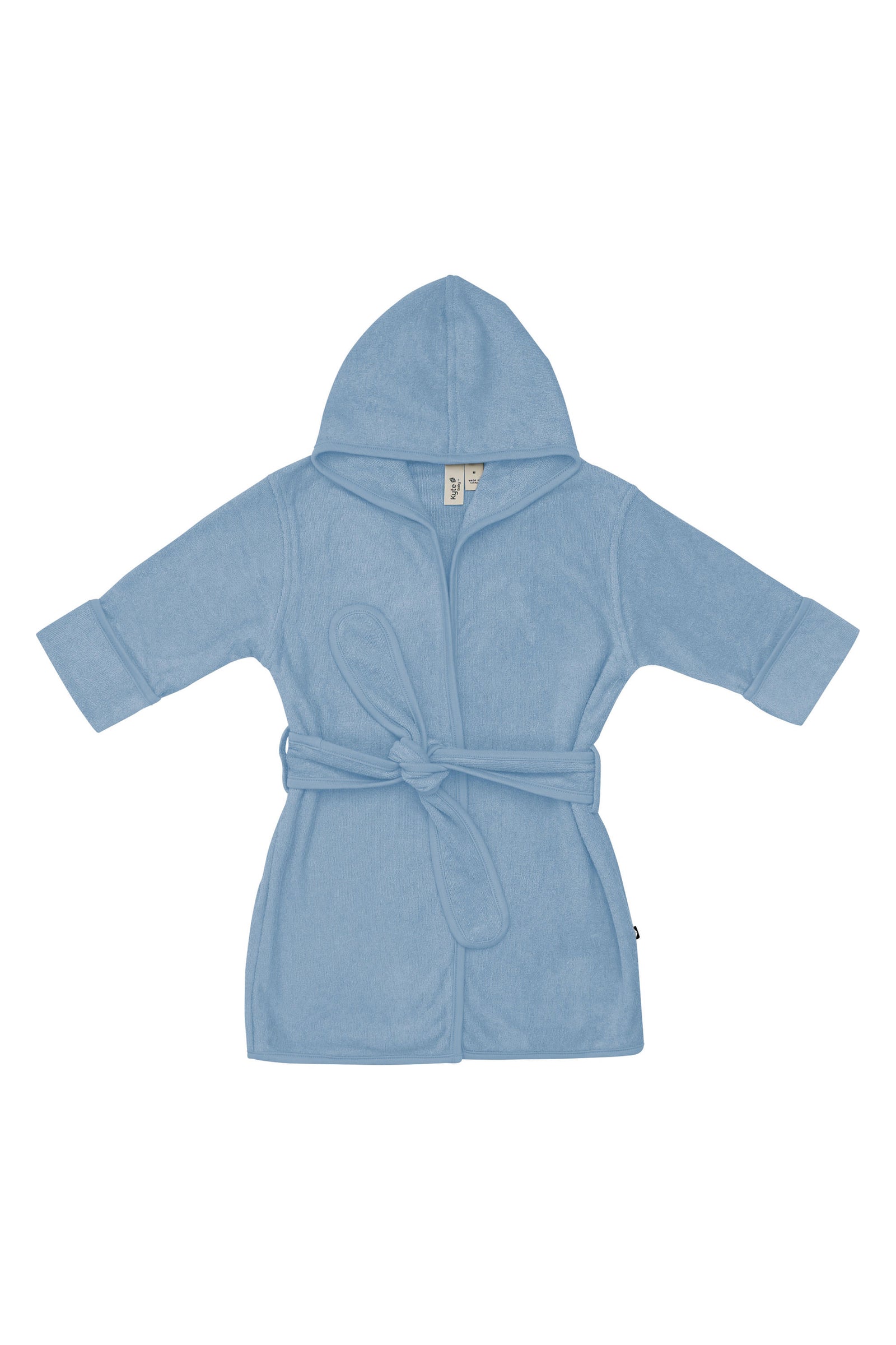 Hooded Bath Robe in Slate - Image 2