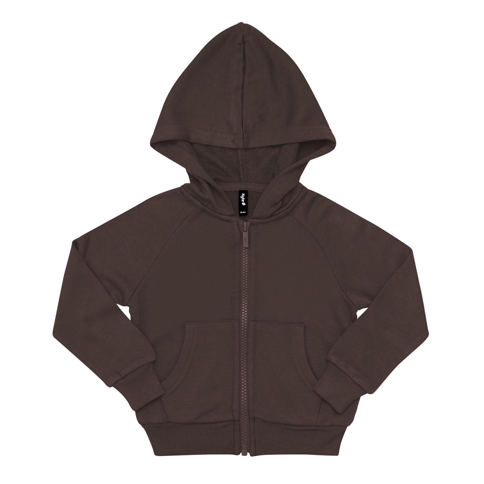 Fleece Zip Up Hoodie in Espresso - Image 6