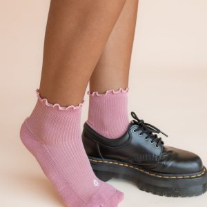 Women's Ruffle Socks in Apple Blossom