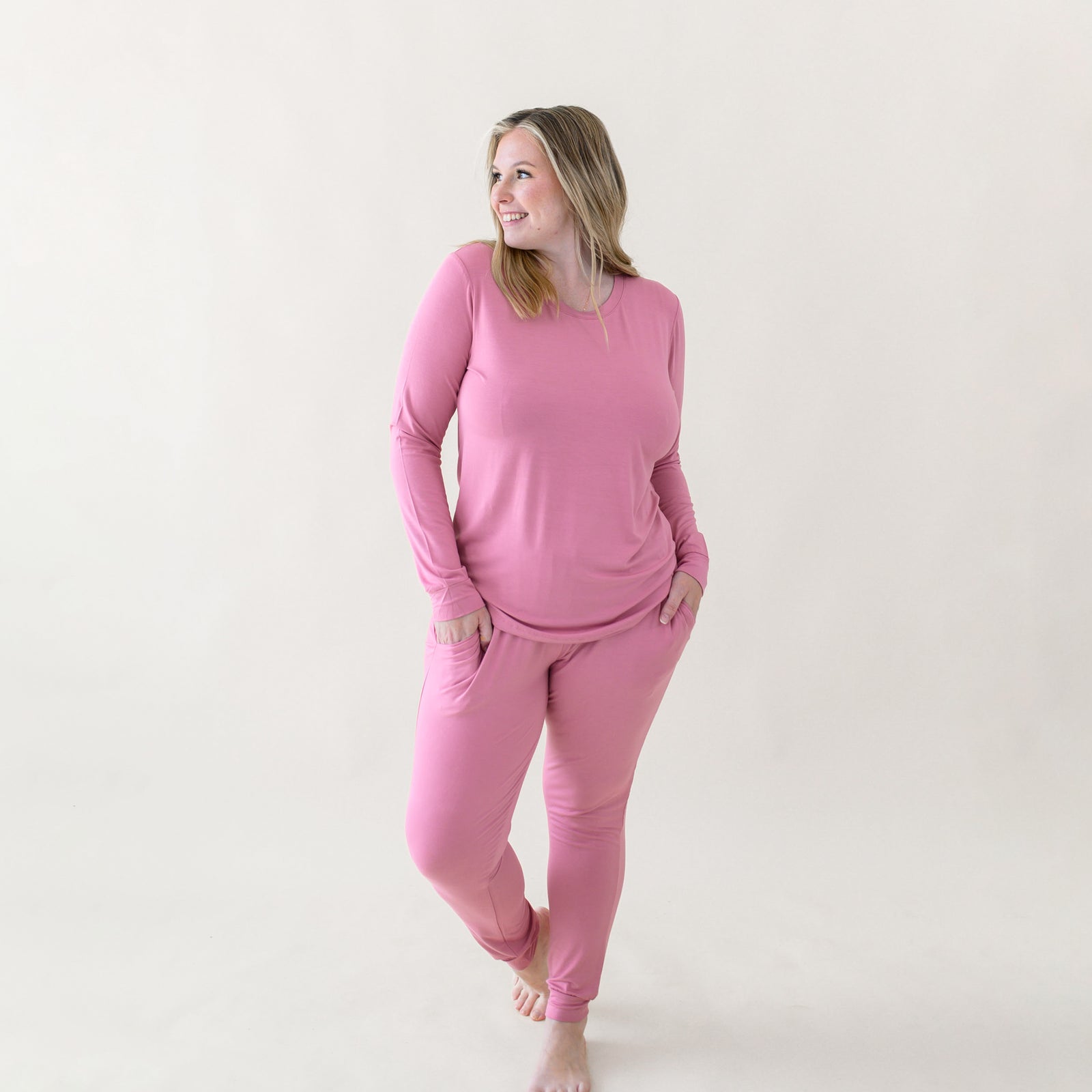 Women's Jogger Pajama Set in Apple Blossom - Image 3