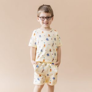 Short Sleeve Jogger Set in Winnie the Pooh Celebration