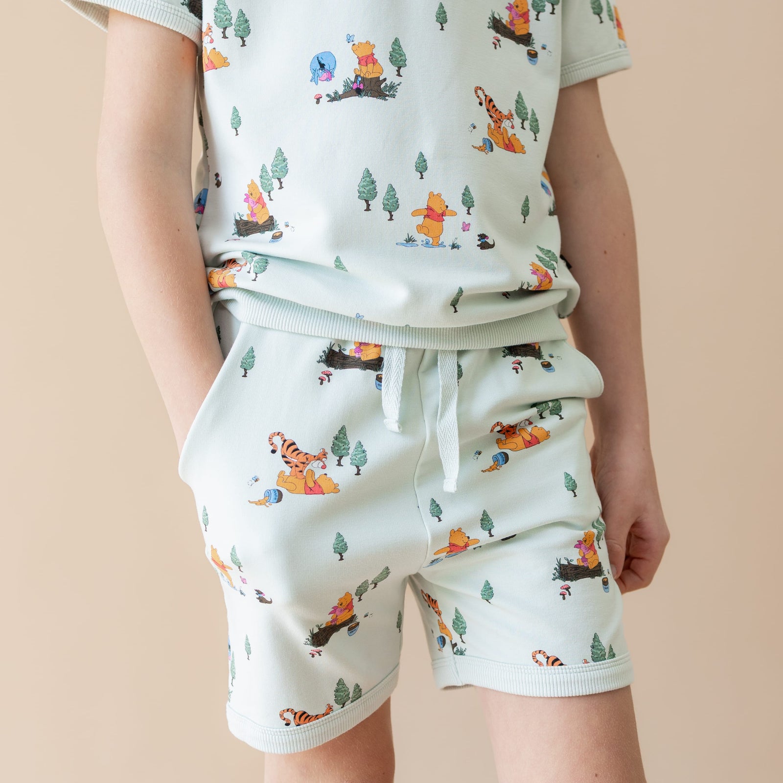 Short Sleeve Jogger Set in Winnie the Pooh Hundred Acre Wood - Image 3