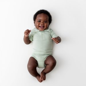 Polo Bodysuit in Basil