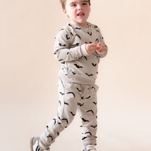 Long Sleeve Jogger Set in Bats