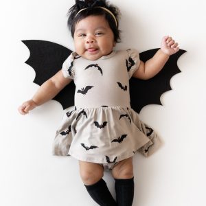 Twirl Bodysuit Dress in Bats
