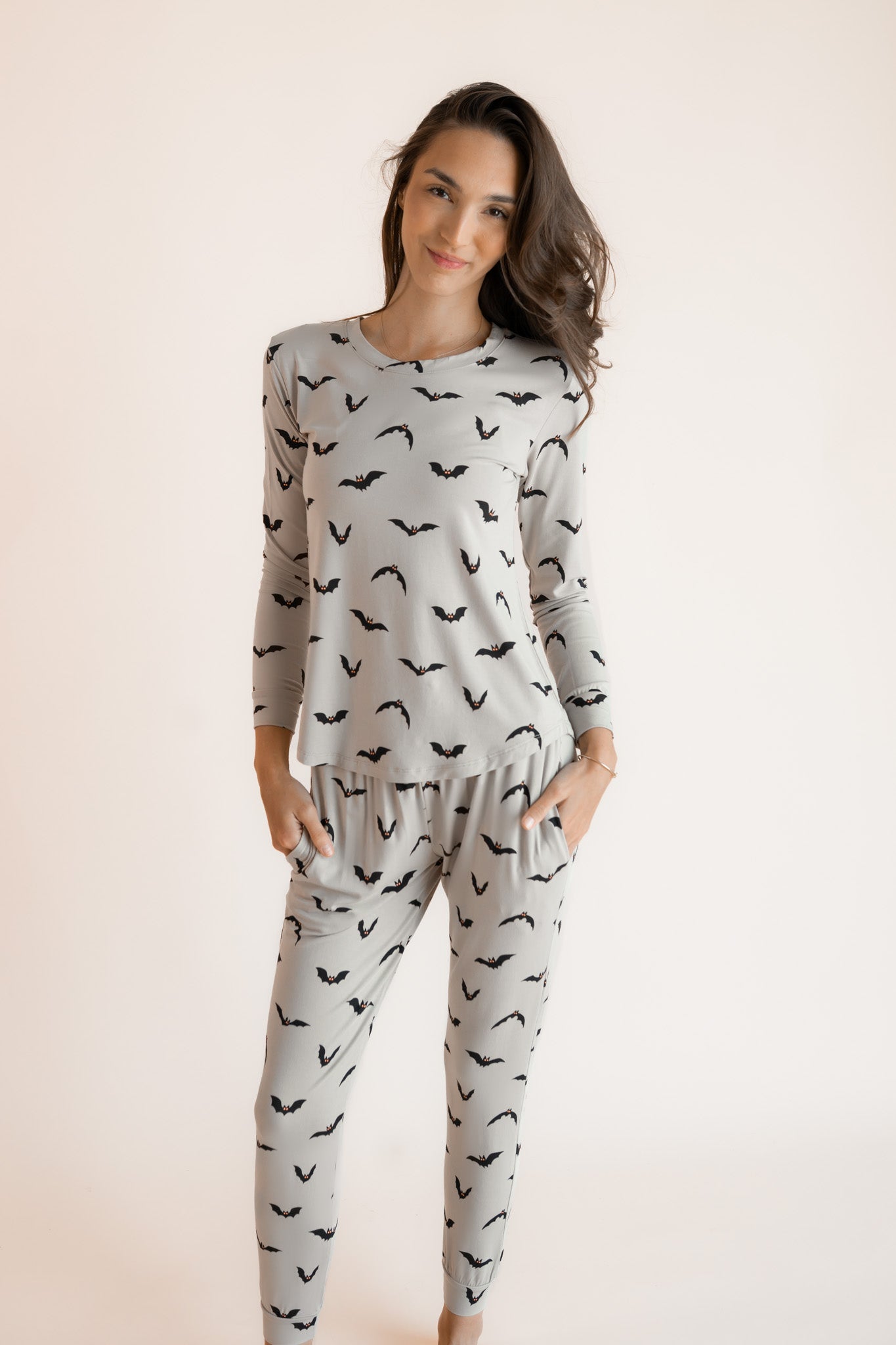 Women's Jogger Pajama Set in Bats - Image 5