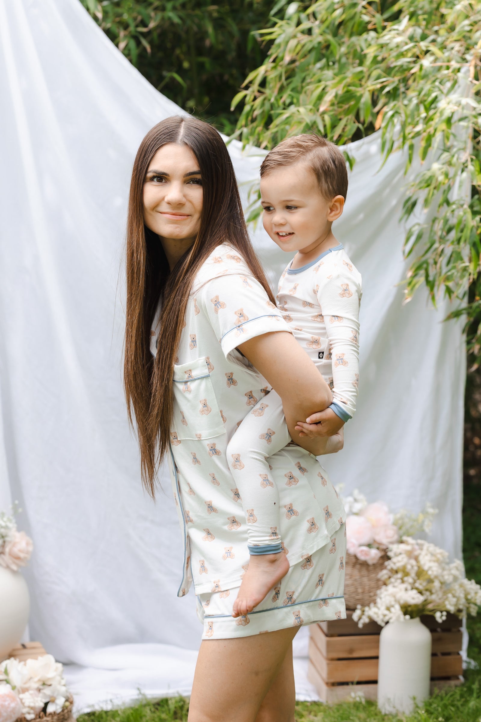 Long Sleeve Pajamas in Teddy Bear - Image 4