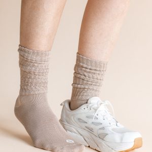Adult Scrunch Socks in Bisque