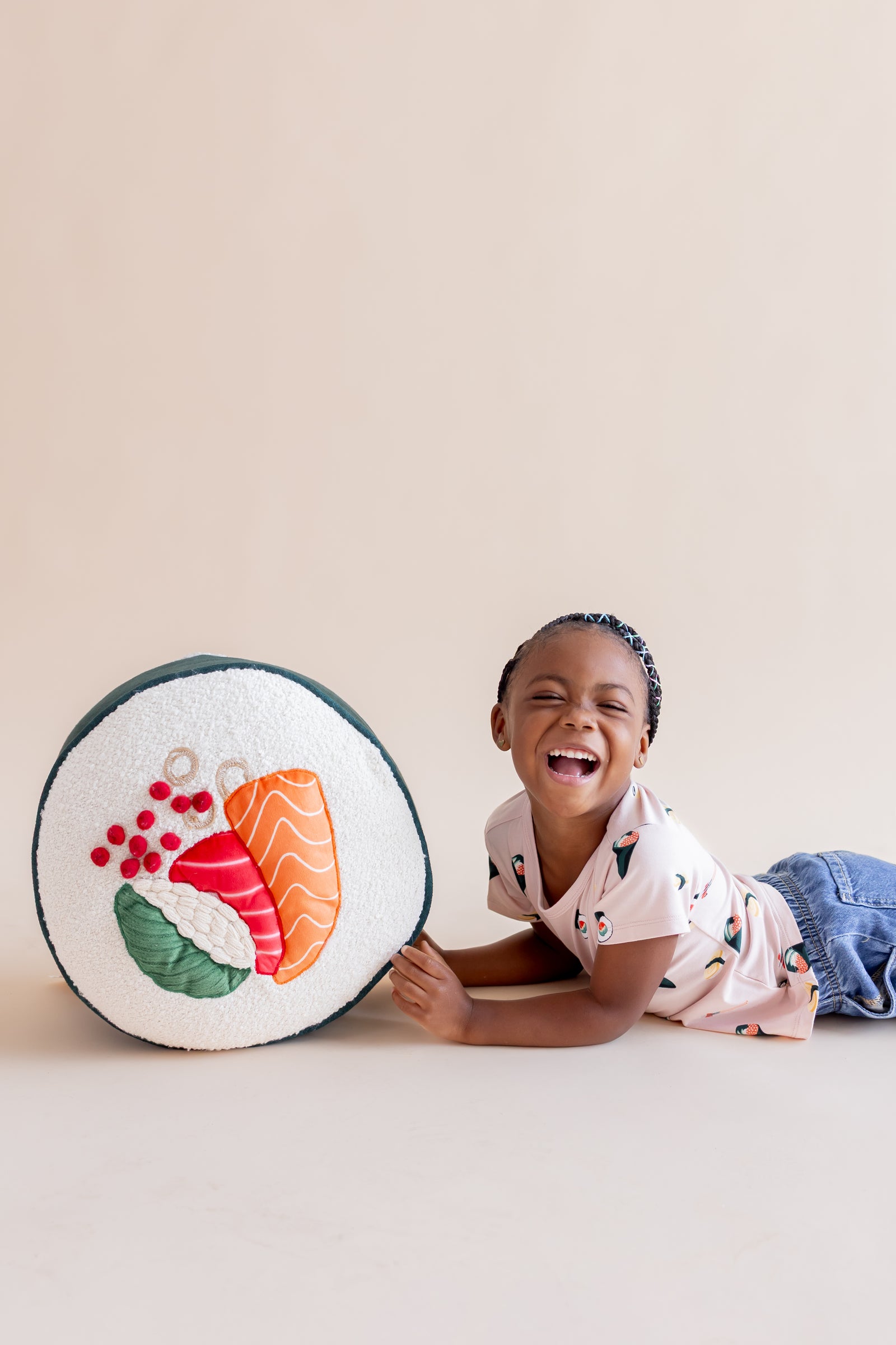 Toddler Basic Tee in Blush Sushi - Image 4
