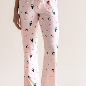 Women's Lounge Pants in Blush Sushi