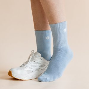 Adult Crew Socks in Breeze