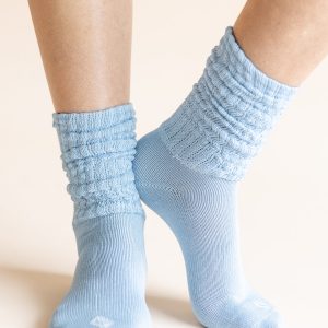 Adult Scrunch Socks in Breeze