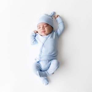 Pointelle Take Me Home Set with Cap in Breeze