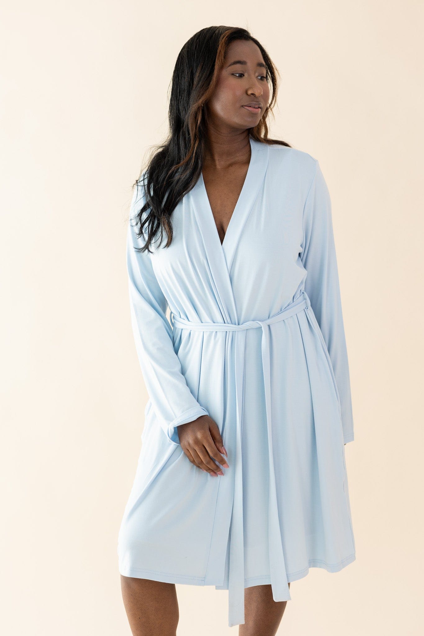 Women's Lounge Robe in Breeze - Image 2