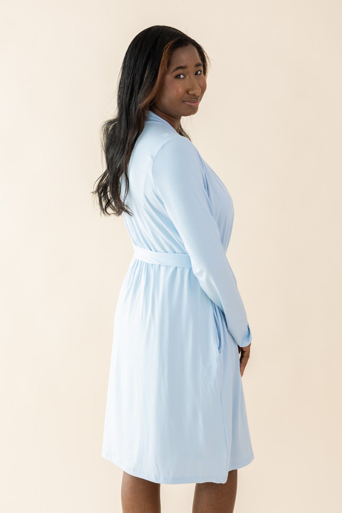Women's Lounge Robe in Breeze - Image 3