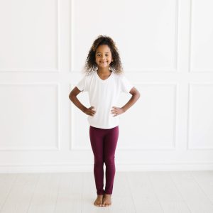 Toddler Leggings in Burgundy